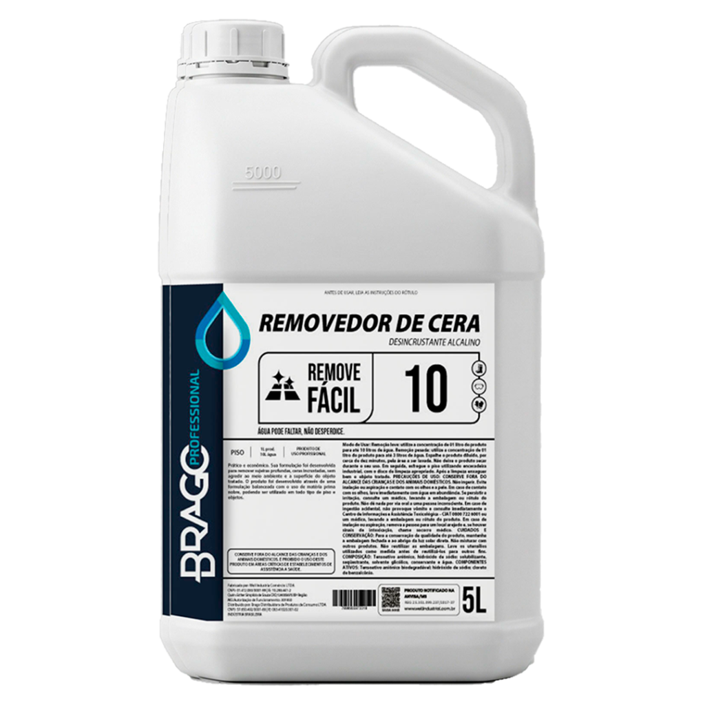 REMOVEDOR CERA 5L 1/10 BRAGO PROFESSIONAL