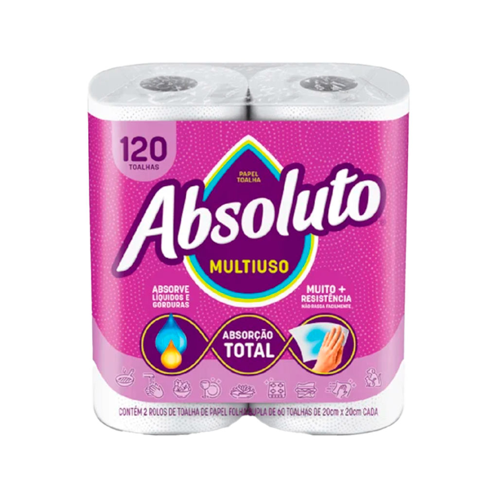 PAPEL TOALHA BOB ABSOLUTO 120FL ABSOLUTO