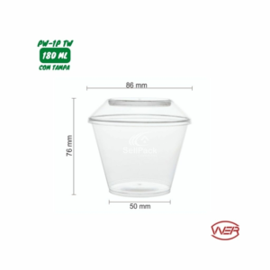 POTE PW-1P TW 180ML RED C/TAMPA C/100UN WER
