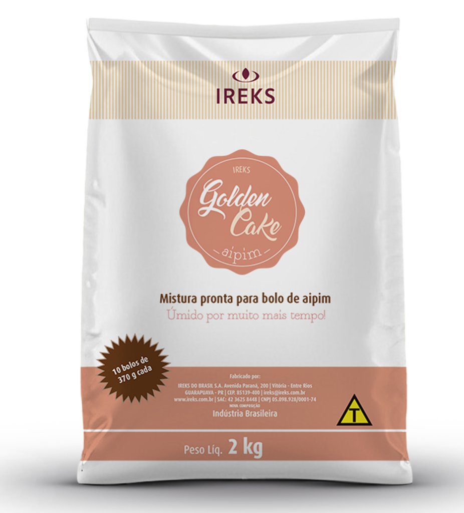 BOLO GOLDEN CAKE AIPIM SACO 2KG IREKS