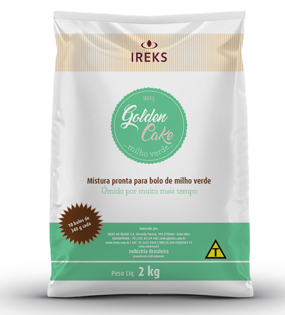 BOLO GOLDEN CAKE MILHO VERDE SACO 2KG IREKS