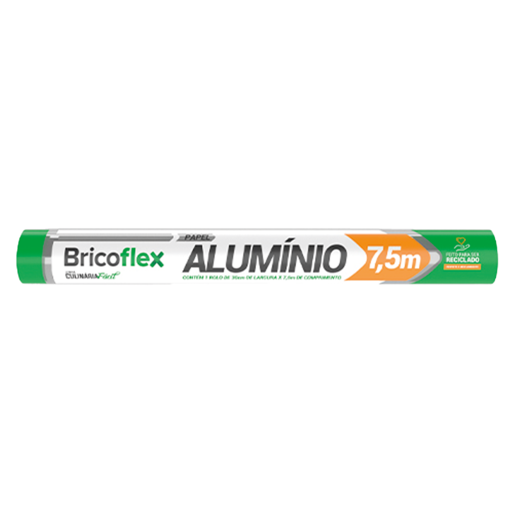 PAPEL ALUMINIO 30CMX7,5M C/12UN BF50001 BRICOFLEX