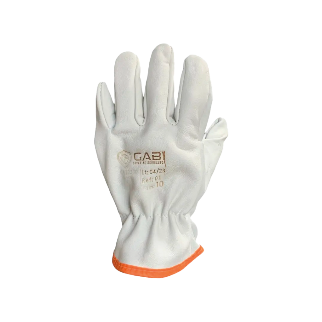 LUVA DE COURO RASPA VAQUETA 10CM GABI LUVAS