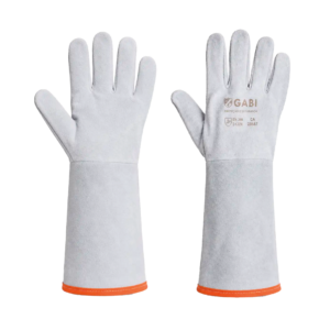 LUVA DE COURO RASPA VAQUETA 20CM GABI LUVAS