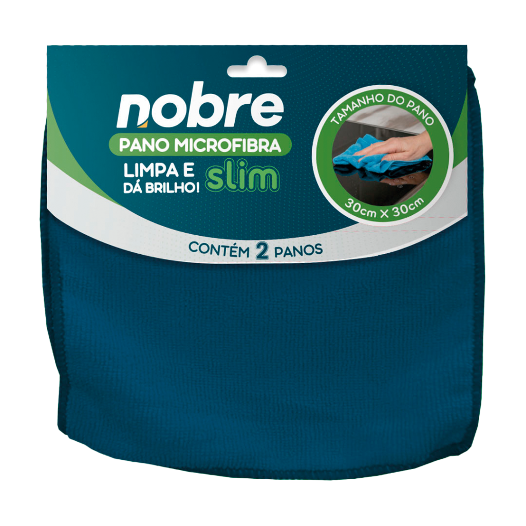 PANO MICROFIBRA SLIM 30X30CM AZ UNITARIO NOBRE