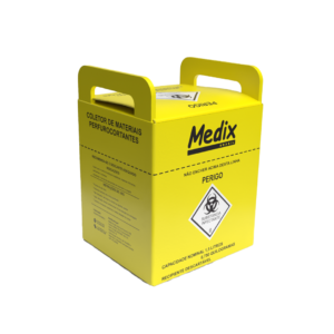CAIXA COLETOR PERFURO CORTANTE AM 1,5L MEDIX