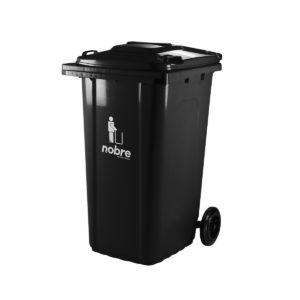 COLETORA PLASTICA 240L PRETA C/RODAS NOBRE