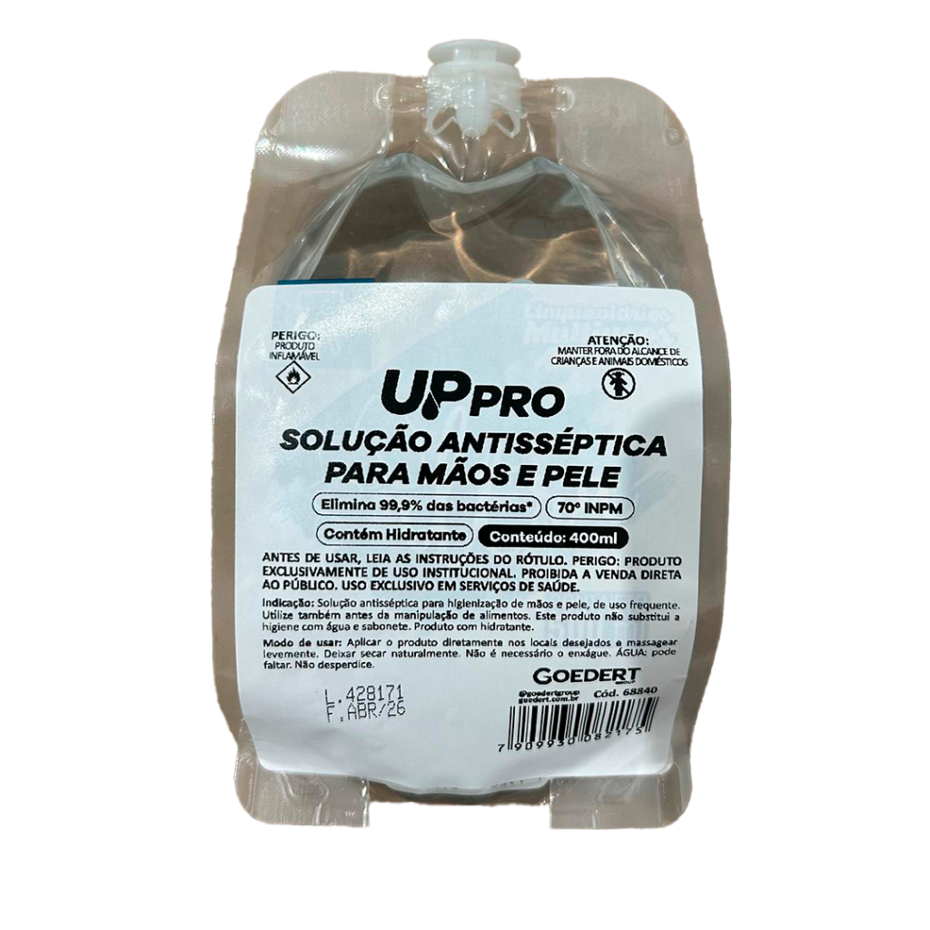 ALCOOL 70% ANTISSEP MAO E PELE 400ML NOBRE