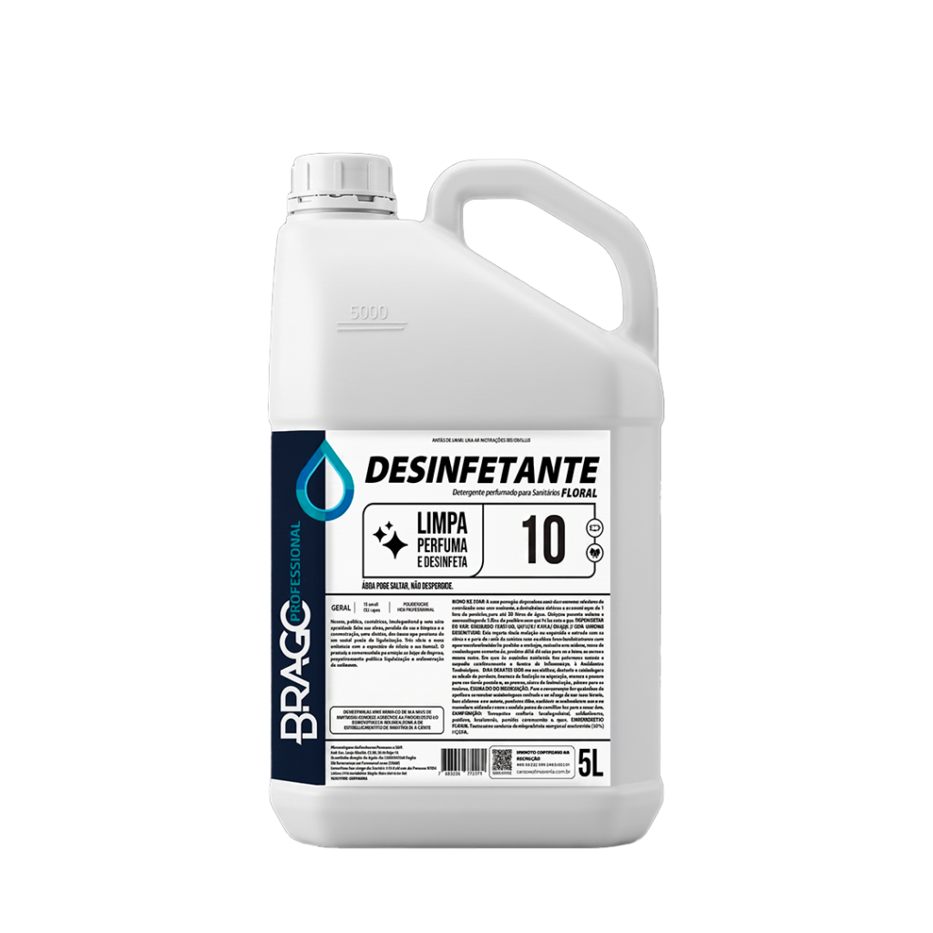 DESINF CONCENTRADO FLORAL 5L 1/10 BRAGO PROFESSIONAL